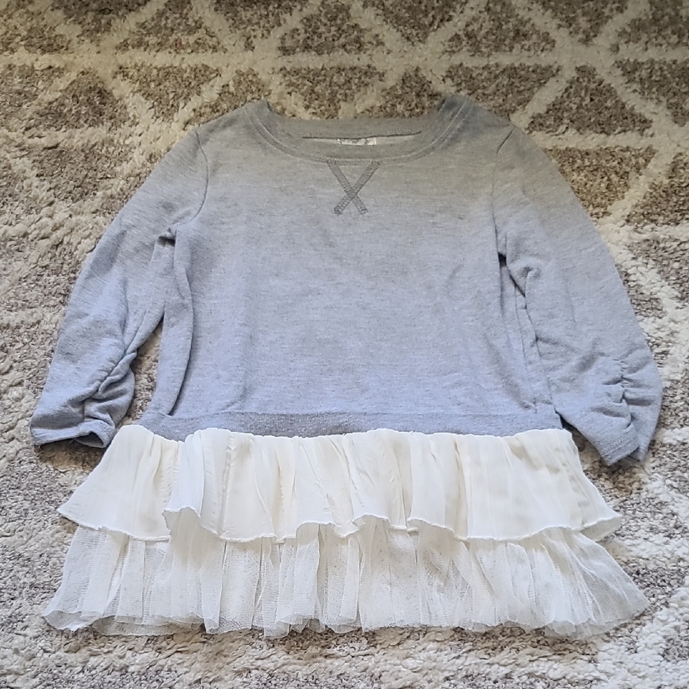 10 for $25 - D-Signed Girls XS Gray Sweatshirt with Tulle Layers